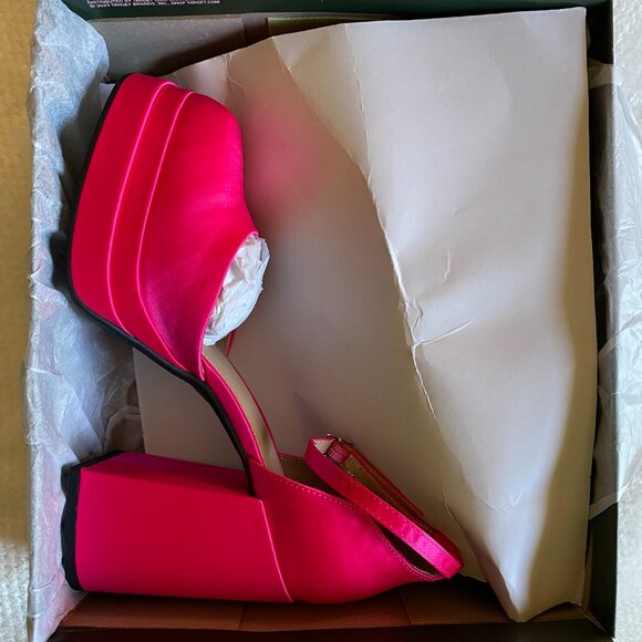 NWT/NIB Wild Fable Women's Bianca Platform Heels Viral Barbie Pink Shoe Size 7.5 - Picture 10 of 14